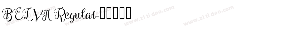 BELVA Regular字体转换